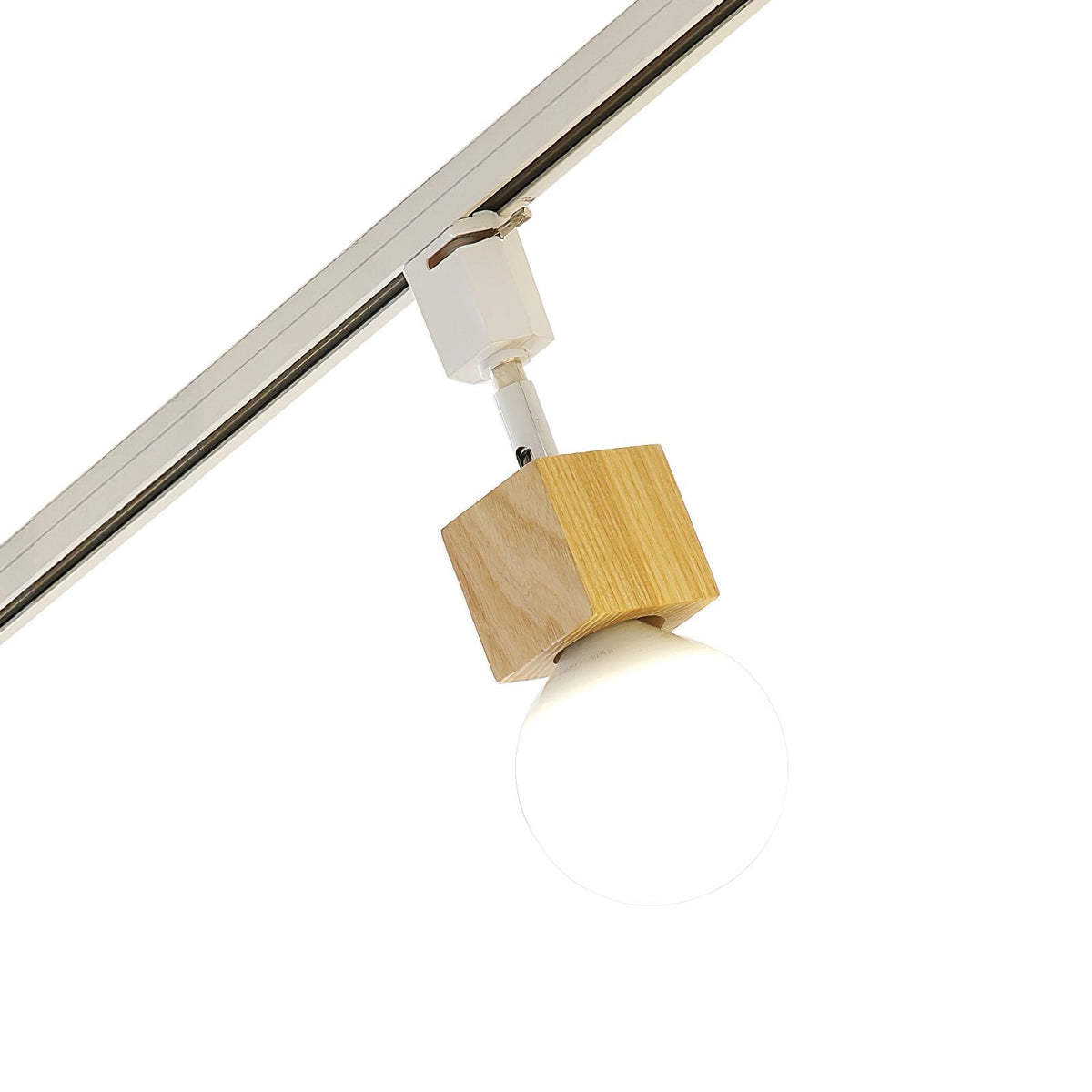 Square Solid Wood Track Ceiling Lamp