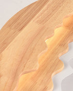 Square Wood Grain Wave Ceiling Lamp