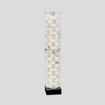 Stacked Alabaster Squares Floor Lamp