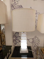 Stacked Alabaster Table Lamp