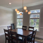 Staggered Glass 6 Light Chandelier