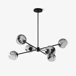 Staggered Glass 6 Light Chandelier