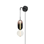 Candied Glass Wall Sconce – Hand-Blown Artisan LED Plug-In Light