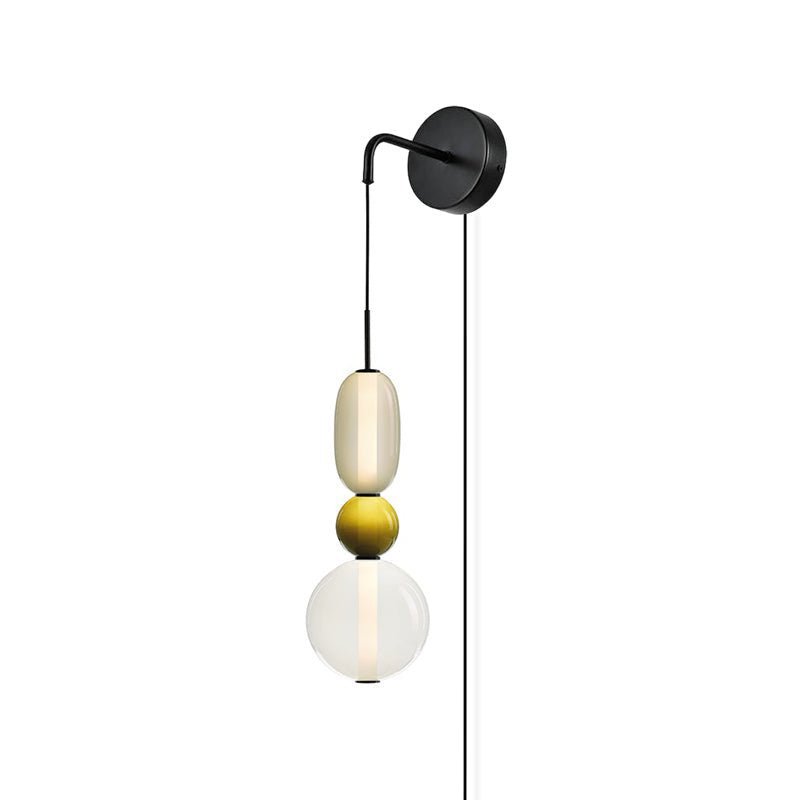 Candied Glass Wall Sconce – Hand-Blown Artisan LED Plug-In Light