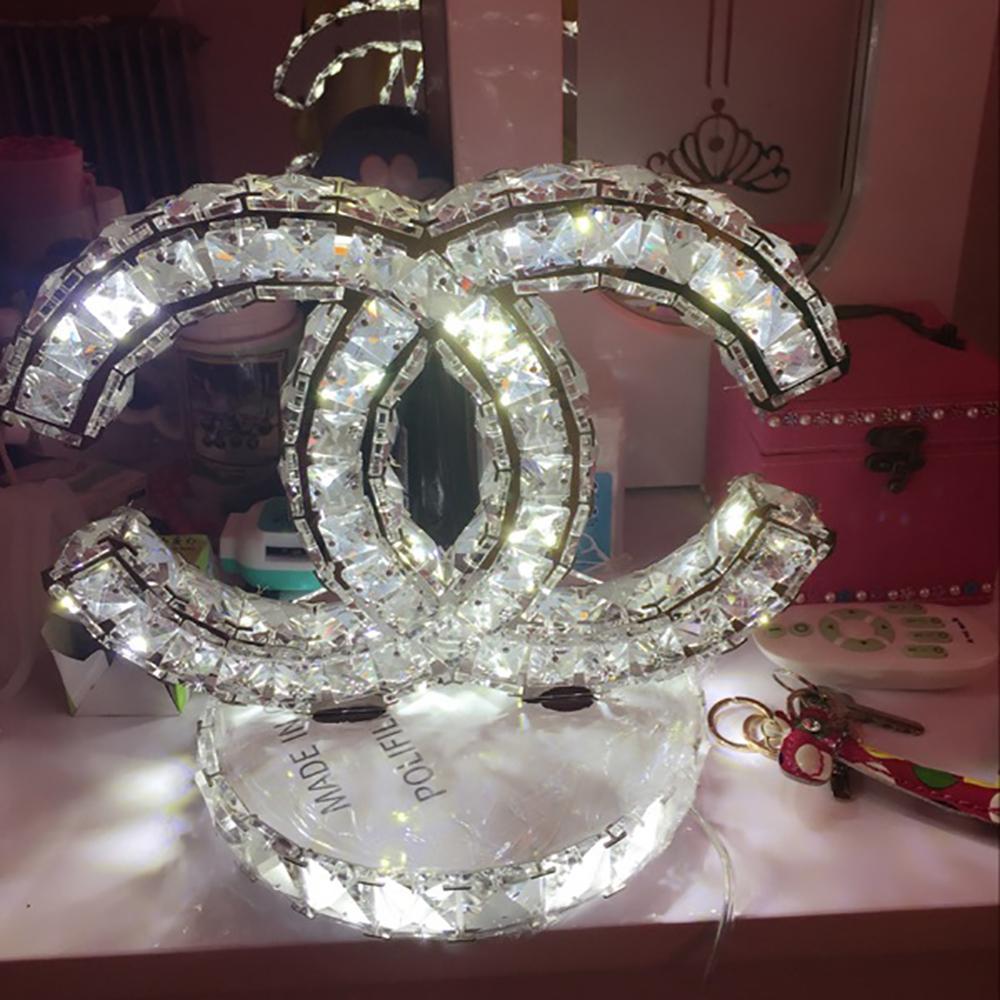 Stainless steel Crystal Table Lamp