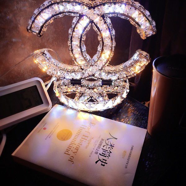 Stainless steel Crystal Table Lamp