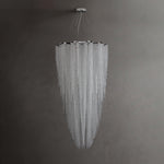 Stalizi Crystal Chandelier – Modern Cascading Waterfall Light for Dining Room and Living Room