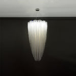 Stalizi Crystal Chandelier – Modern Cascading Waterfall Light for Dining Room and Living Room