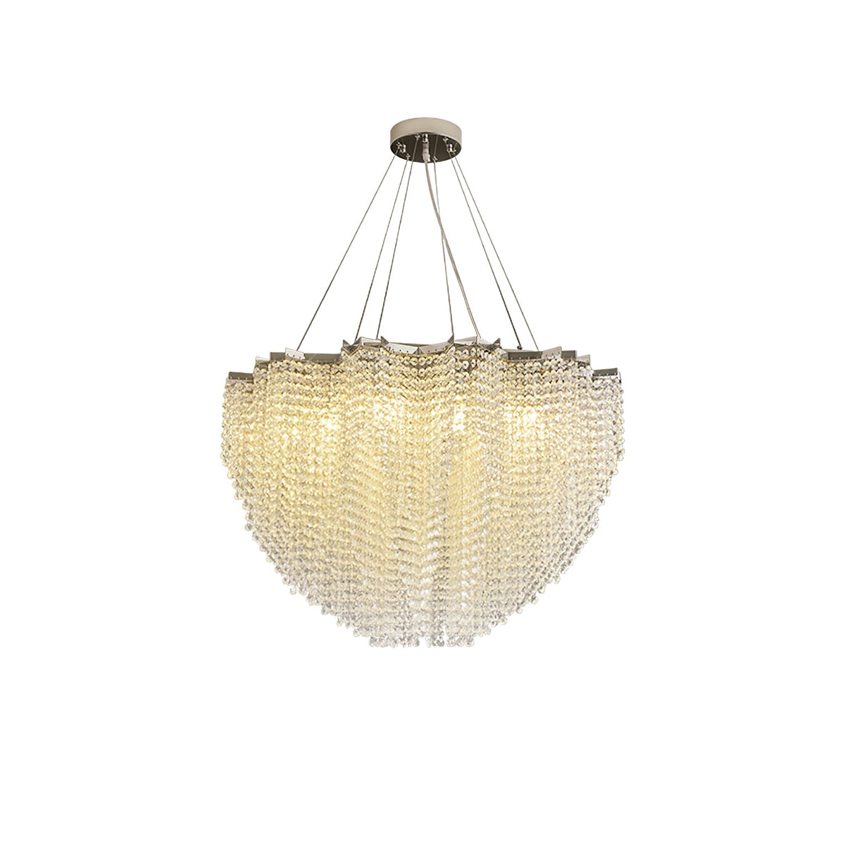 Stalizi Crystal Chandelier – Modern Cascading Waterfall Light for Dining Room and Living Room