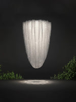 Stalizi Crystal Chandelier – Modern Cascading Waterfall Light for Dining Room and Living Room