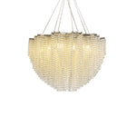 Stalizi Crystal Chandelier – Modern Cascading Waterfall Light for Dining Room and Living Room