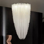 Stalizi Crystal Chandelier – Modern Cascading Waterfall Light for Dining Room and Living Room