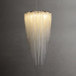 Stalizi Crystal Chandelier – Modern Cascading Waterfall Light for Dining Room and Living Room