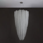 Stalizi Crystal Chandelier – Modern Cascading Waterfall Light for Dining Room and Living Room