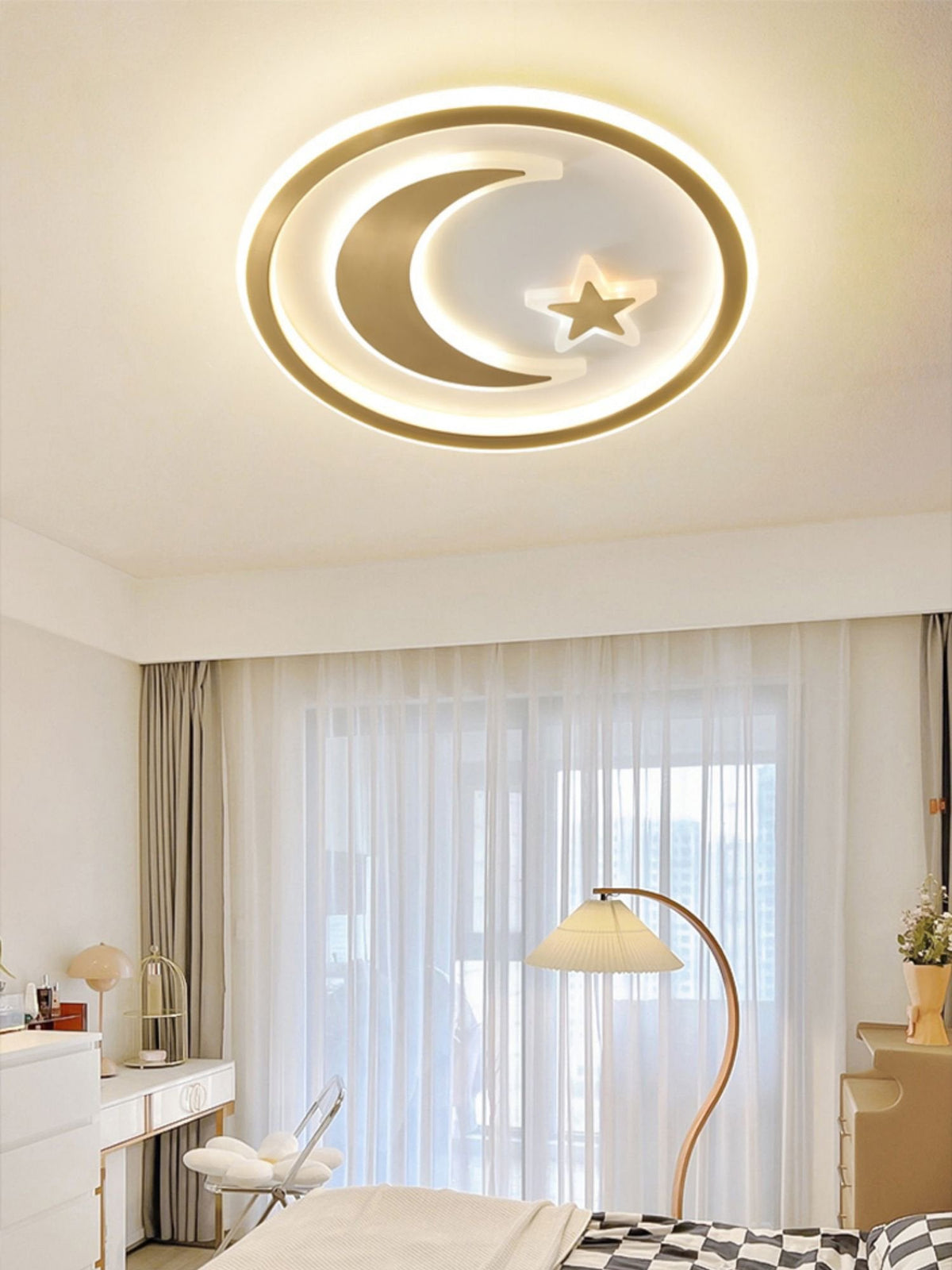 Star And Moon Ceiling Lamp