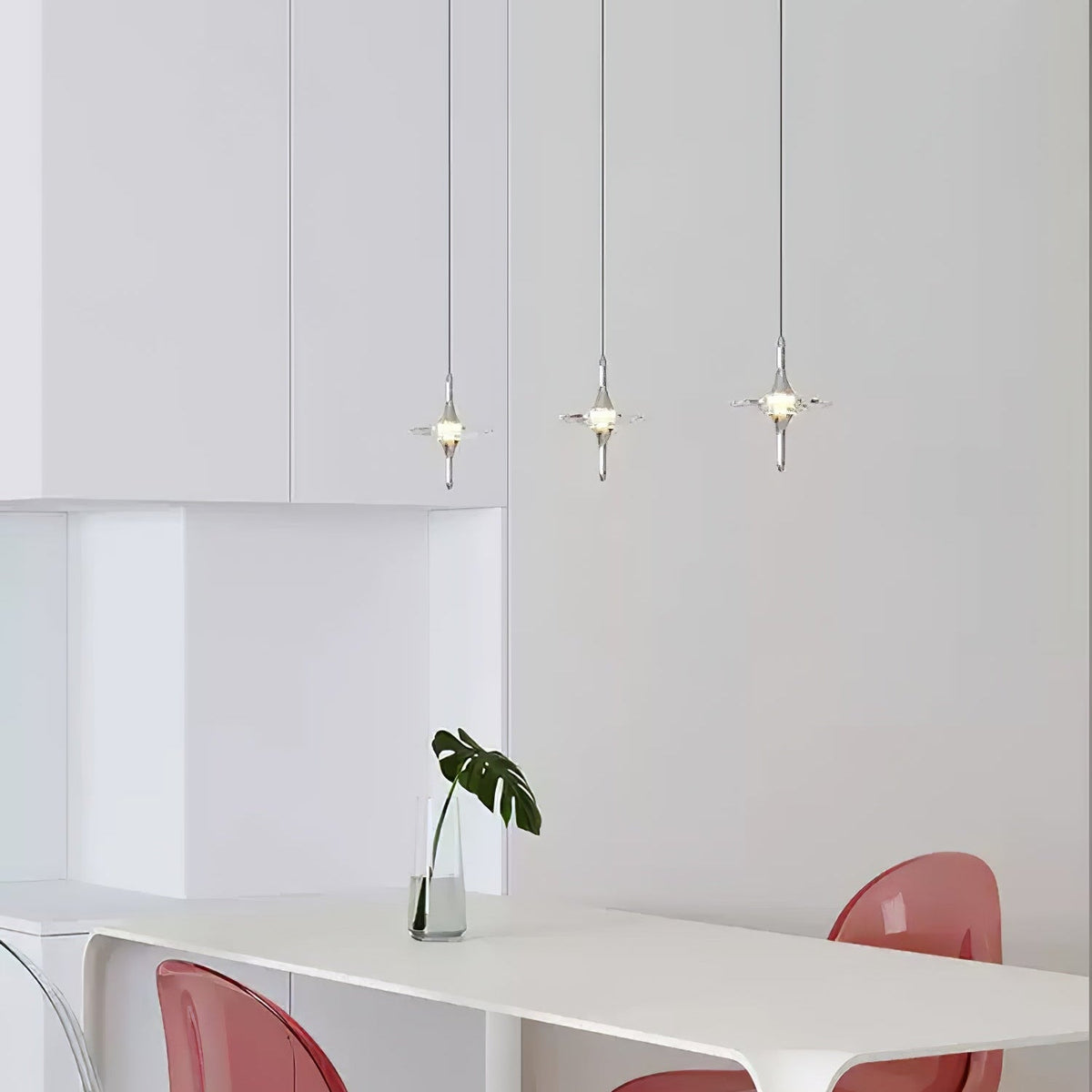 Starfall Staircase Chandelier – Modern Crystal Pendant Light for Contemporary Interiors