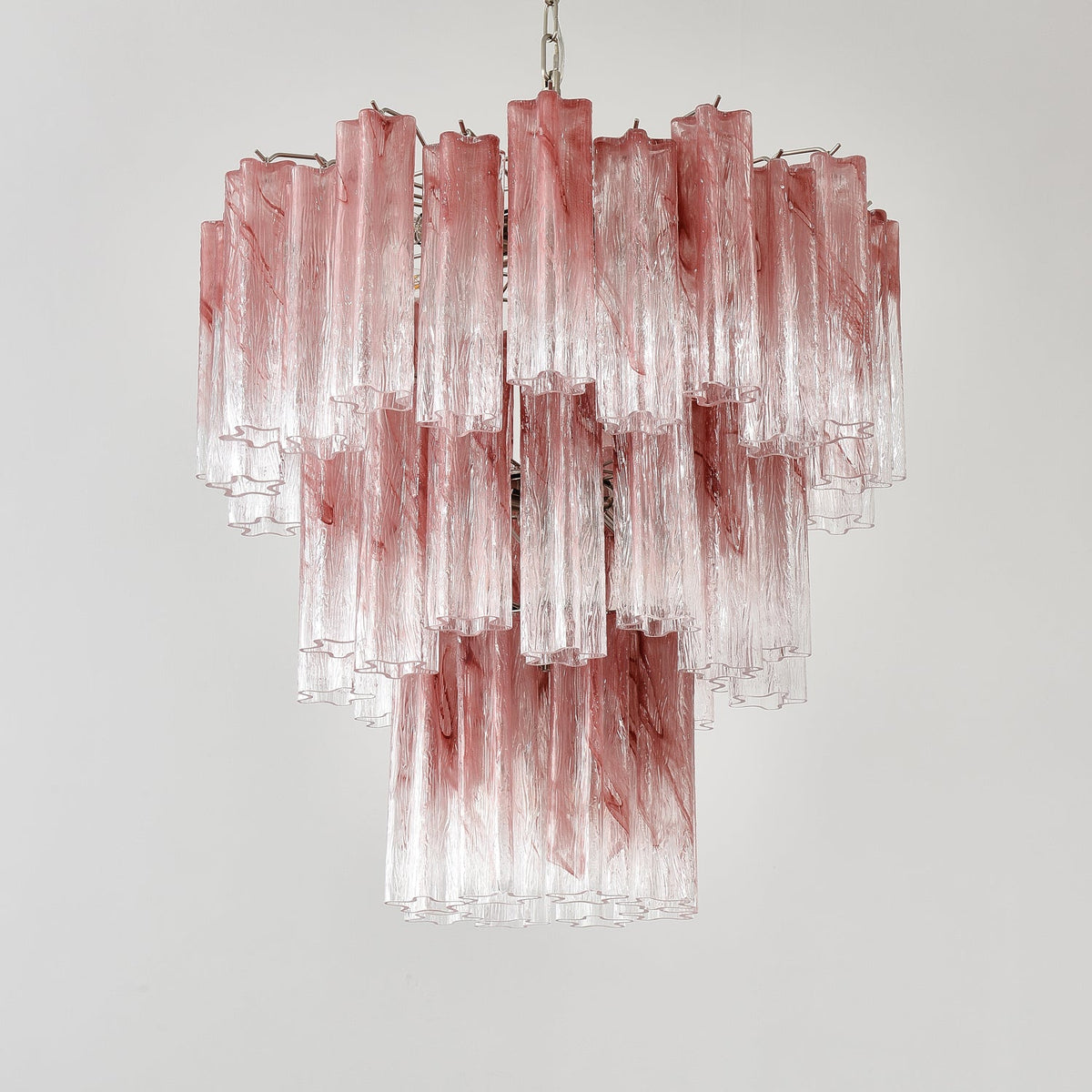 Rose Glass Tube Chandelier – Modern Designer Pendant Light