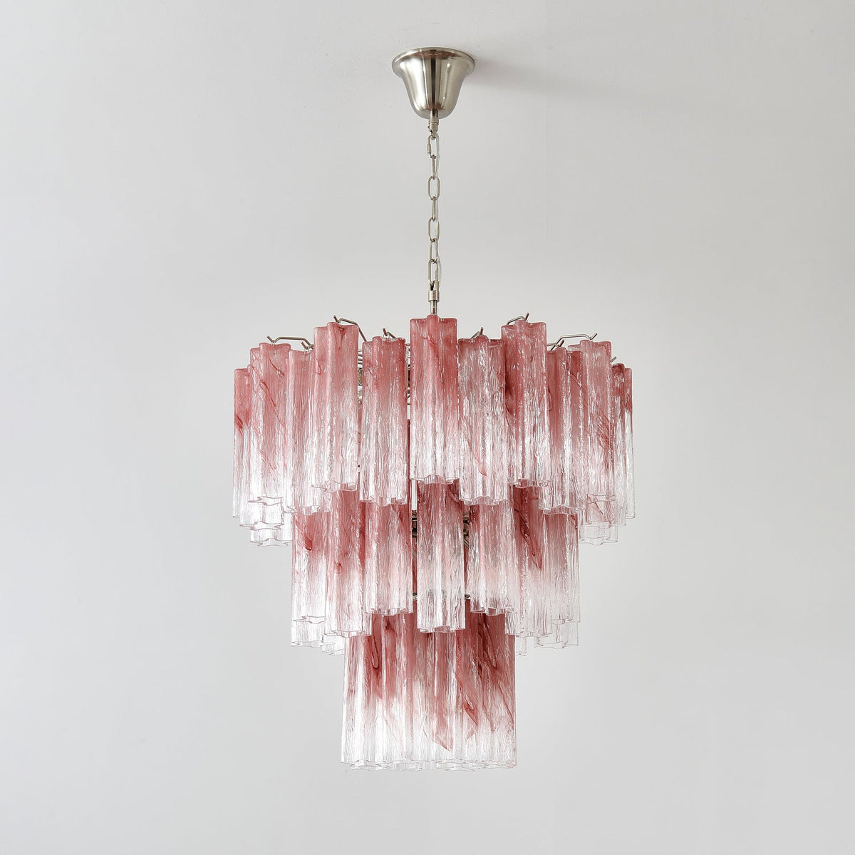 Rose Glass Tube Chandelier – Modern Designer Pendant Light
