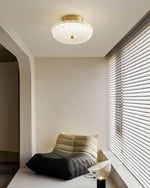 Starlit Brass LED Flush Mount Ceiling Light for Modern Interiors