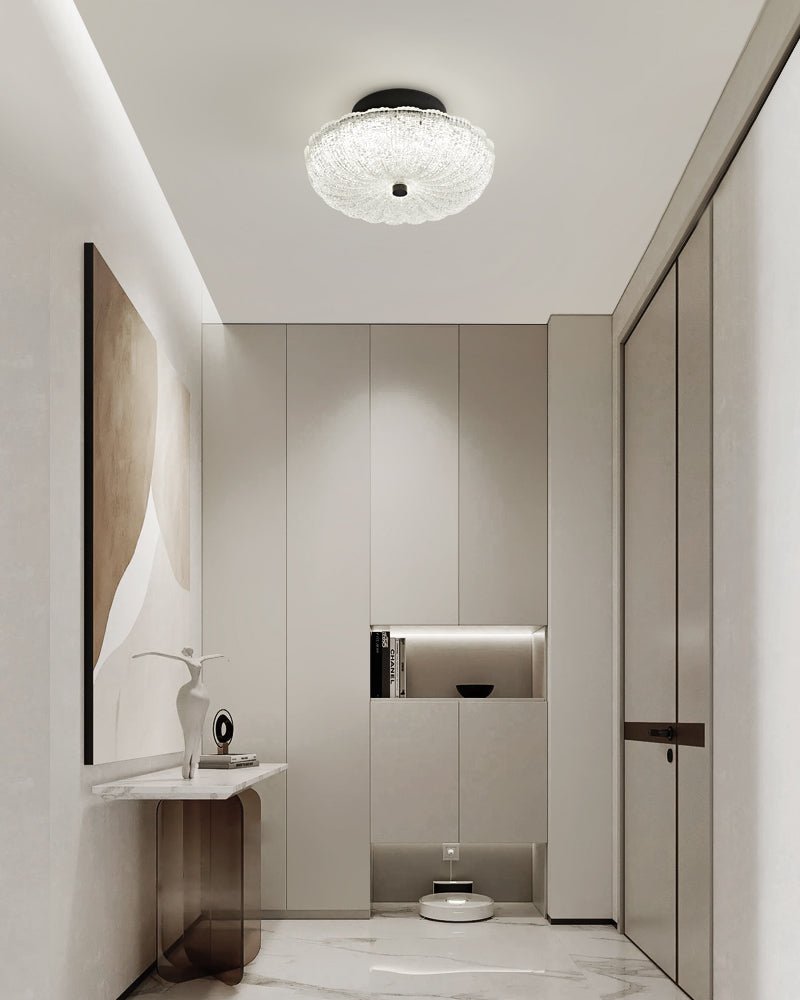 Starlit Brass LED Flush Mount Ceiling Light for Modern Interiors