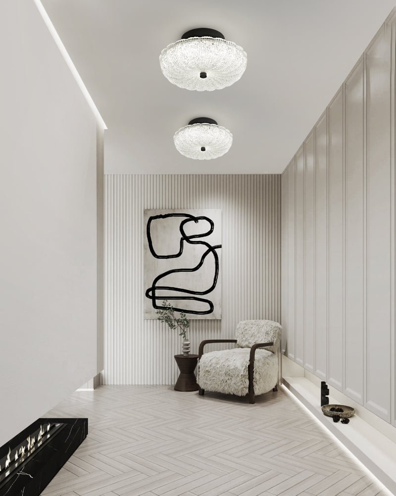 Starlit Brass LED Flush Mount Ceiling Light for Modern Interiors