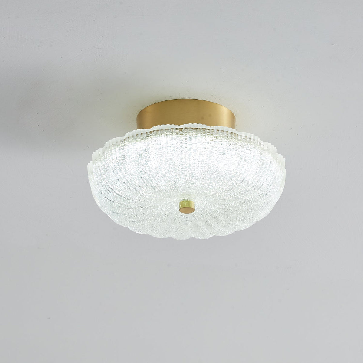 Starlit Brass LED Flush Mount Ceiling Light for Modern Interiors