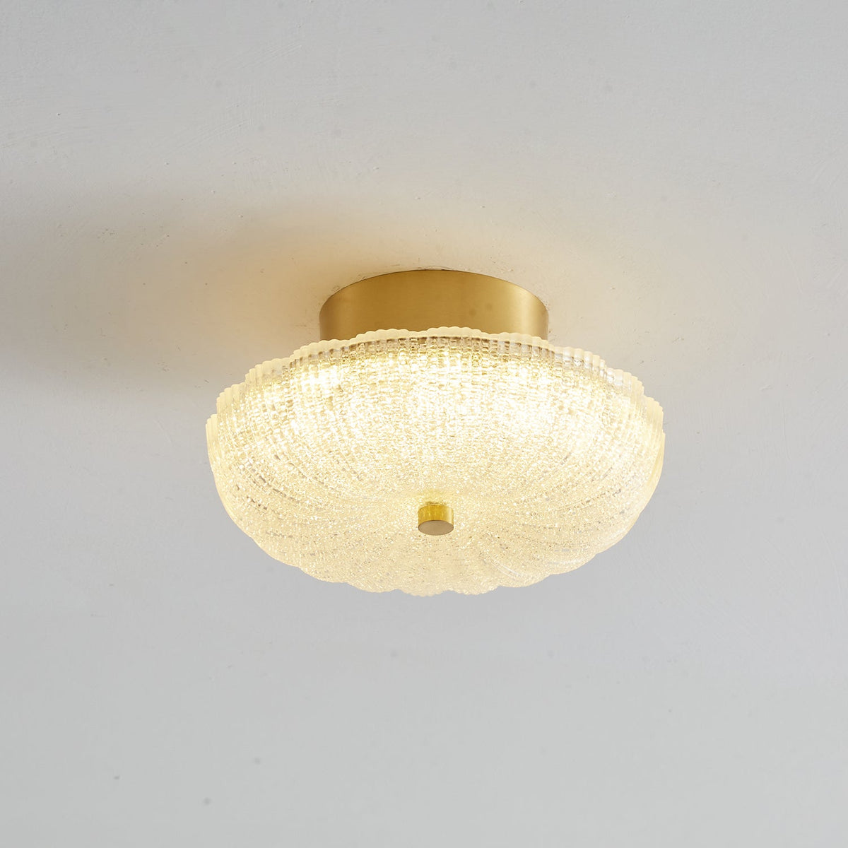 Starlit Brass LED Flush Mount Ceiling Light for Modern Interiors