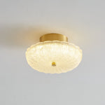 Starlit Brass LED Flush Mount Ceiling Light for Modern Interiors