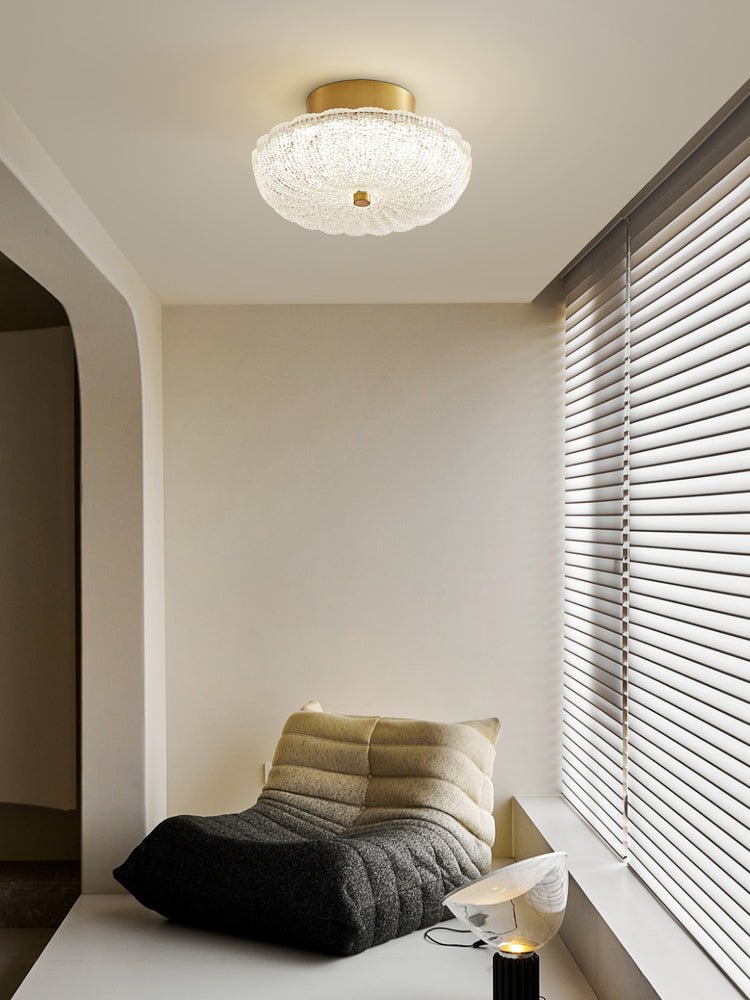 Starlit Brass LED Flush Mount Ceiling Light for Modern Interiors