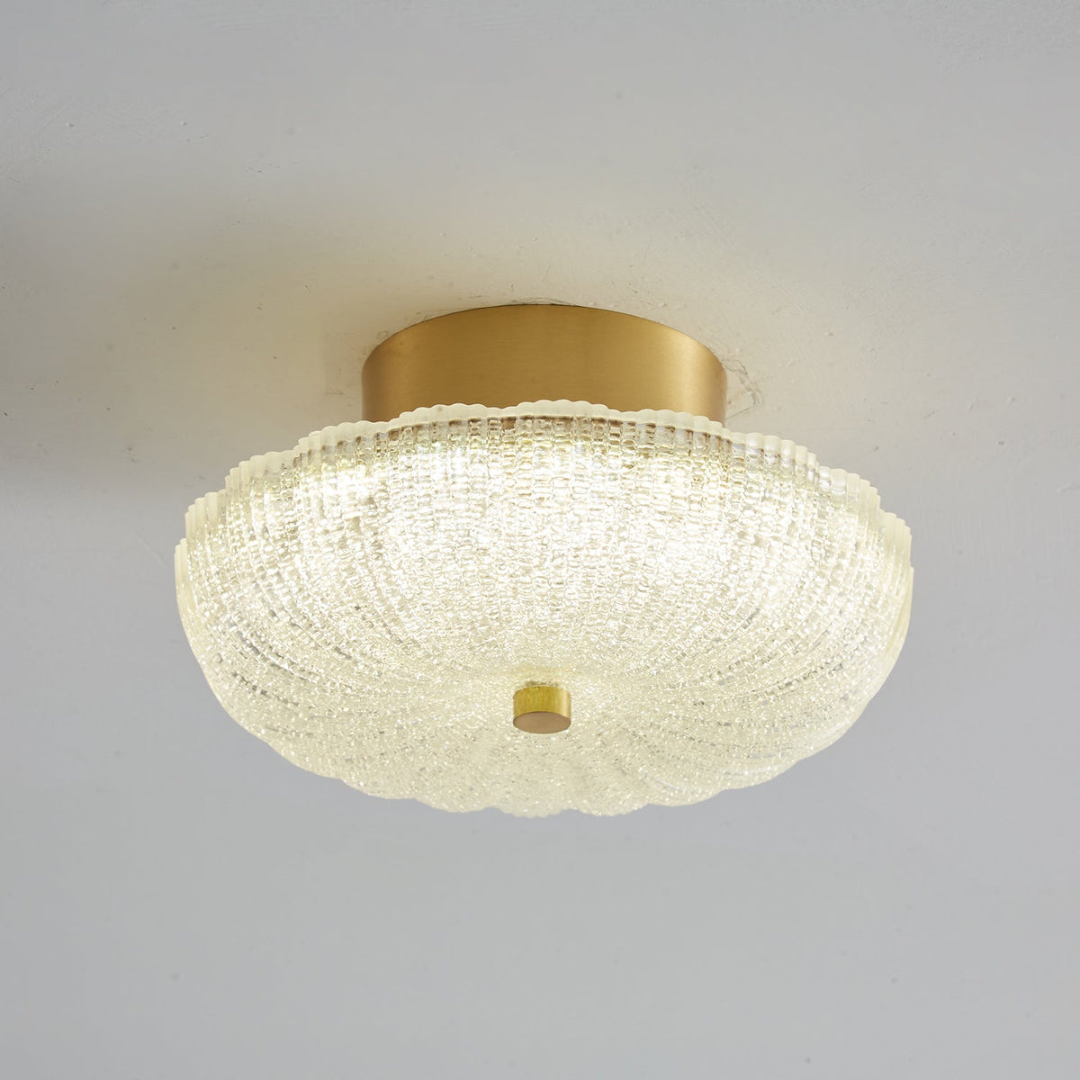 Starlit Brass LED Flush Mount Ceiling Light for Modern Interiors