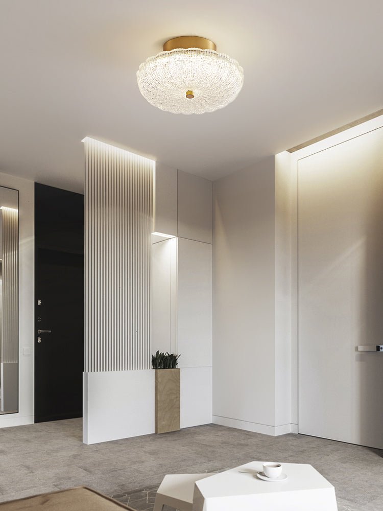 Starlit Brass LED Flush Mount Ceiling Light for Modern Interiors