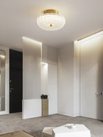 Starlit Brass LED Flush Mount Ceiling Light for Modern Interiors