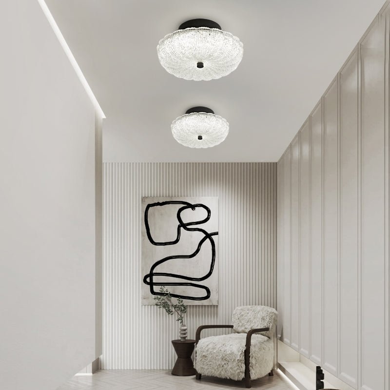 Starlit Brass LED Flush Mount Ceiling Light for Modern Interiors