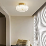 Starlit Brass LED Flush Mount Ceiling Light for Modern Interiors