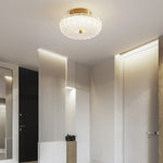 Starlit Brass LED Flush Mount Ceiling Light for Modern Interiors