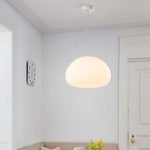 Steamed Bun Glass Pendant Light – Modern White Designer Ceiling Lamp