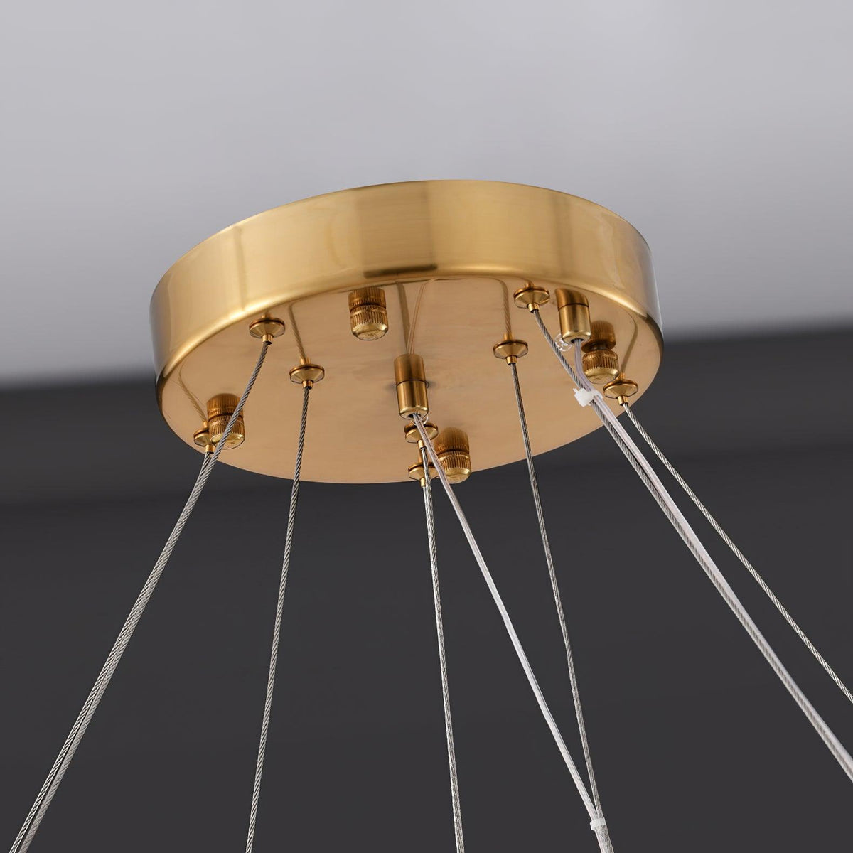 Stella Crystal Chandelier – Modern Gold LED Pendant Light for Dining Room and Foyer