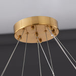 Stella Crystal Chandelier – Modern Gold LED Pendant Light for Dining Room and Foyer