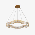 Stella Crystal Chandelier – Modern Gold LED Pendant Light for Dining Room and Foyer