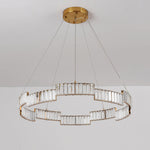 Stella Crystal Chandelier – Modern Gold LED Pendant Light for Dining Room and Foyer