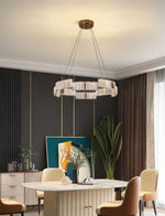 Stella Crystal Chandelier – Modern Gold LED Pendant Light for Dining Room and Foyer
