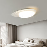 Stellar Orbit Ceiling Light — Modern Walnut LED Flush Mount
