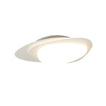 Stellar Orbit Ceiling Light — Modern Walnut LED Flush Mount