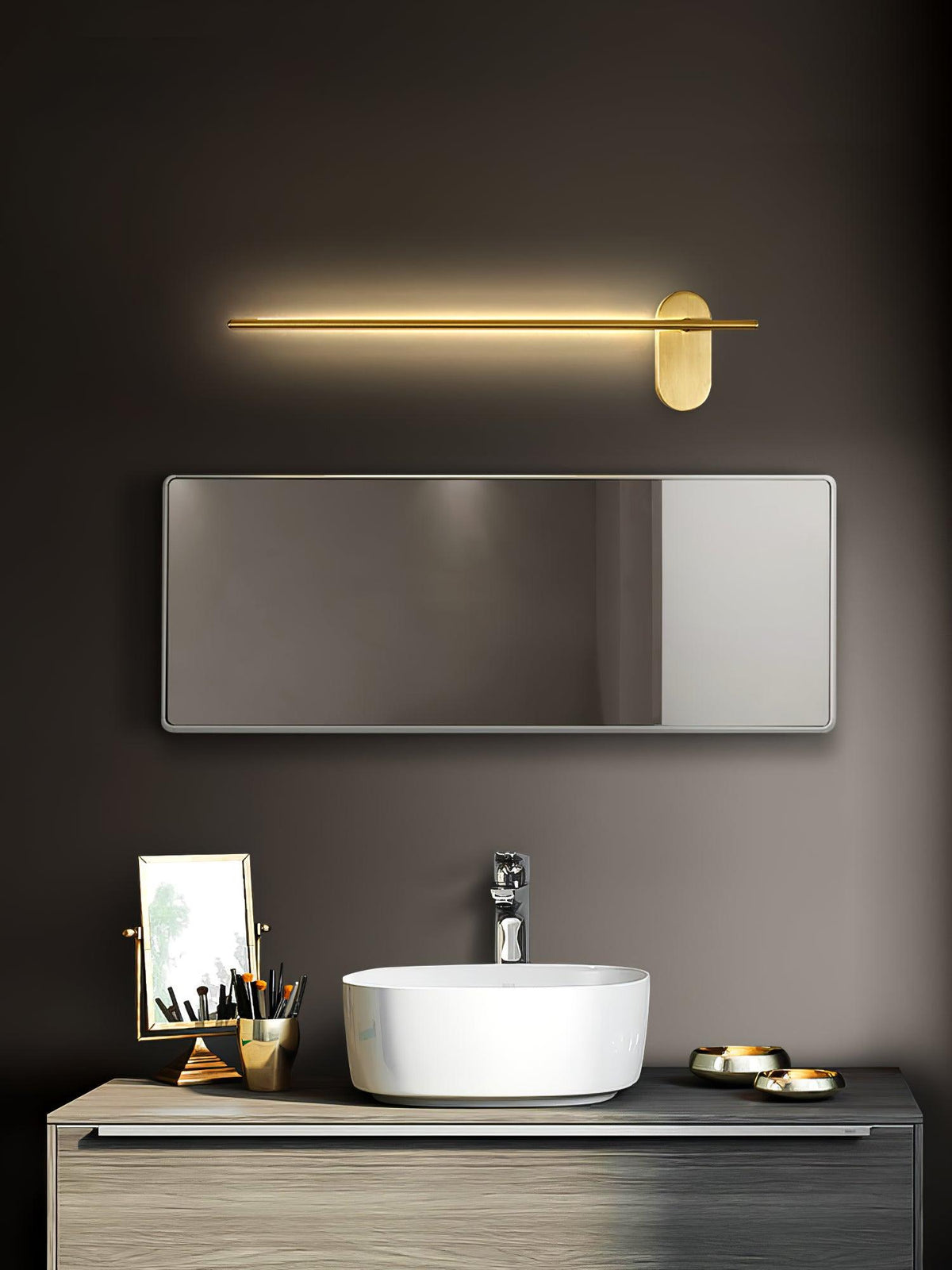 Stick Shaped Metal Sconce