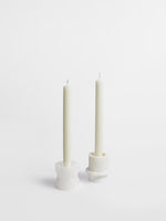 Stone Halo Candle Holder Set – Natural Marble, Jade & Travertine Tabletop Accents