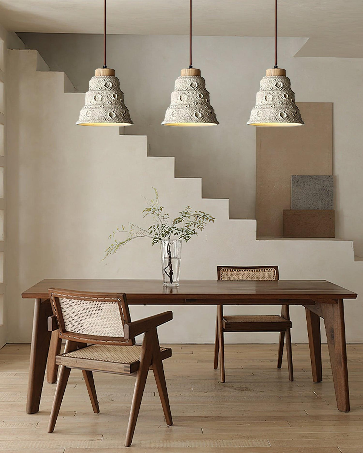 stone-bell-pendant-light