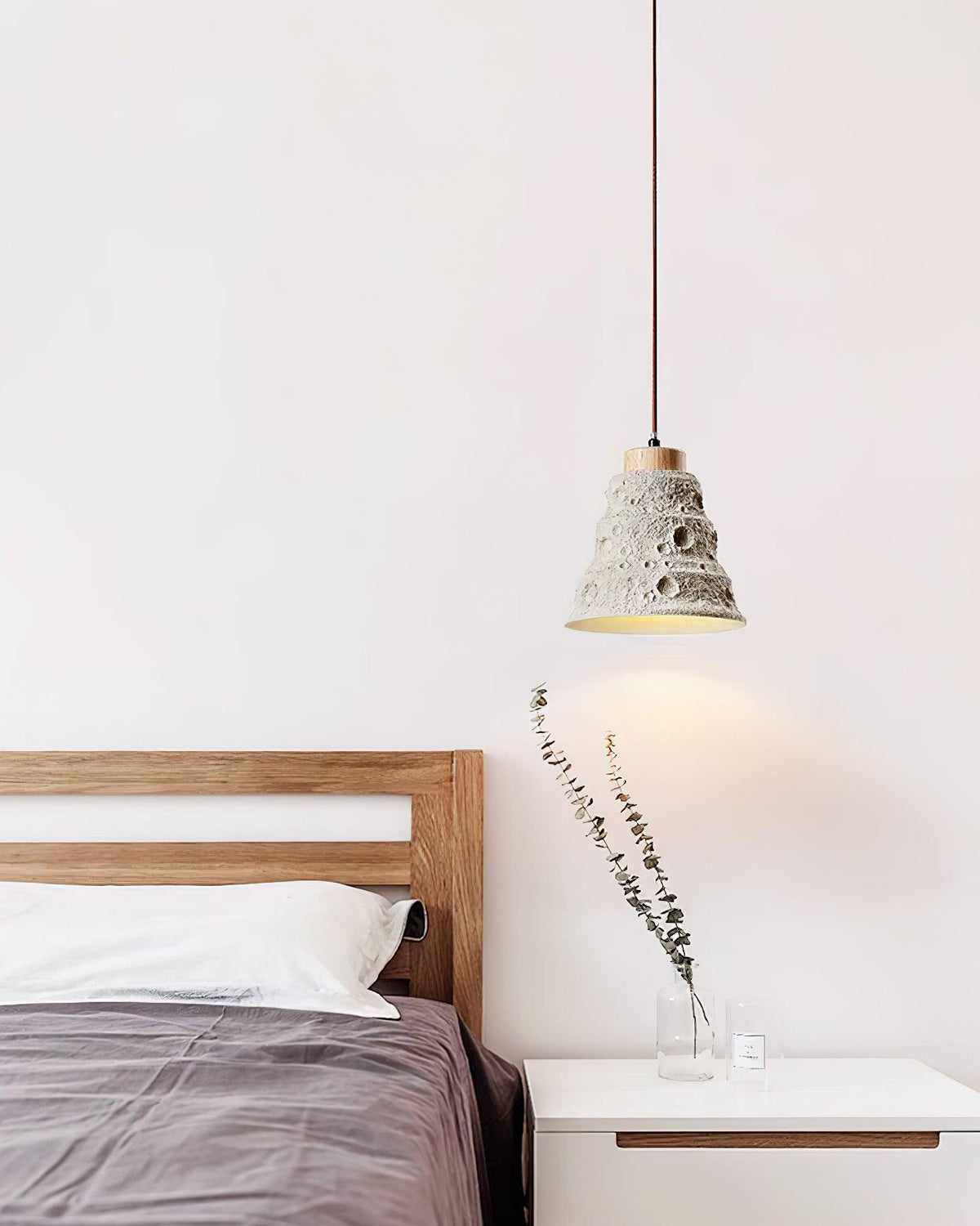 stone-bell-pendant-light
