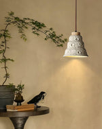 stone-bell-pendant-light