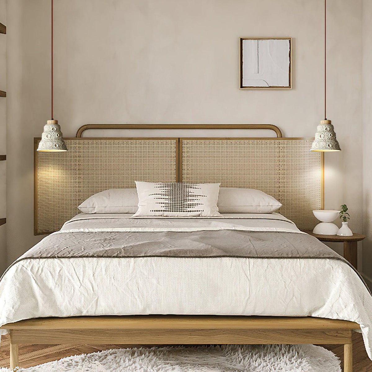 stone-bell-pendant-light
