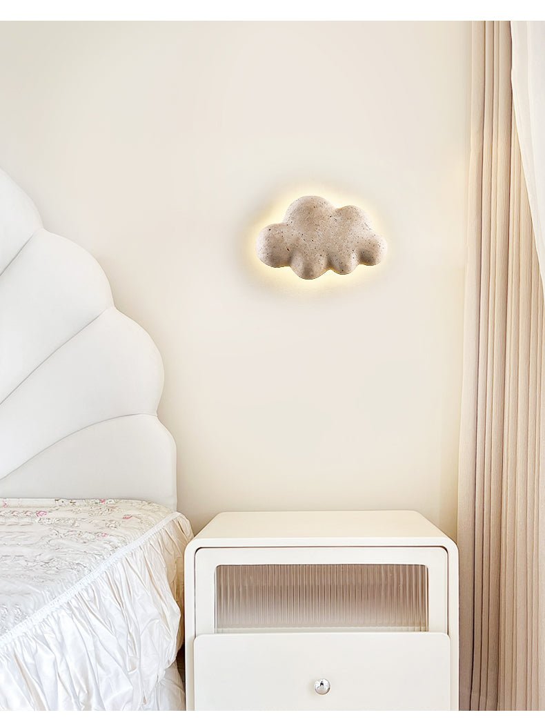 Travertine Cloud Wall Sconce with Warm LED Glow for Modern Interiors